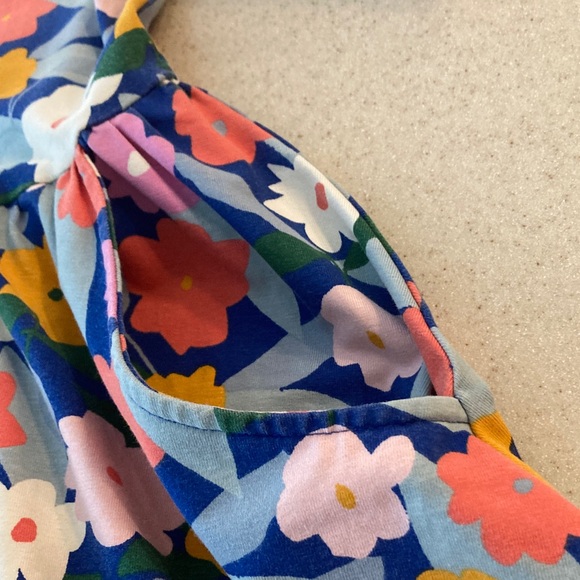 Hanna Andersson Skater Dress w/Pockets - Multicolor Floral - Size 130 - US Size - Picture 2 of 5